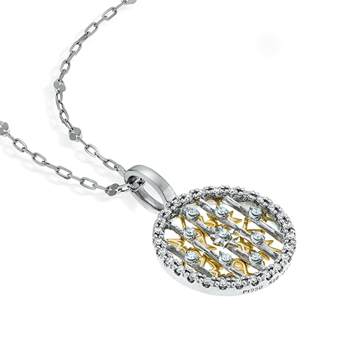 DIAMOND COMBINATION CHARM(1XC0009)K18/Pt950 チャーム｜スター