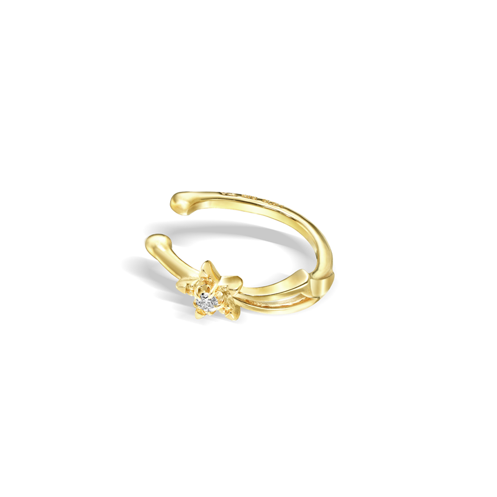 SHOOTING STAR EAR CUFF(片耳用)(2JE0127)K10 イヤーカフ｜スター 