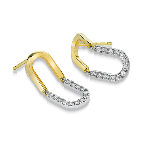 容音様　PT 計1.4ct ほんのりブラウンピアス CONTRASTING LINKS PIERCED EARRINGS(1ZP0946)K18 ピアス
