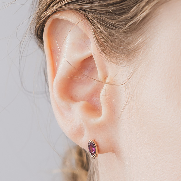 ピアスRHODOLITE GARNET PIERCED EARRINGS(2JP0917)|スタージュエリー