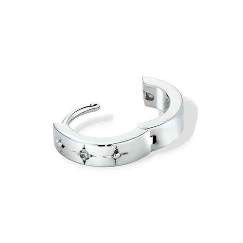 CLICK HOOP PIERCED EARRING(片耳用)(2SP0904)SV925 ピアス｜スター
