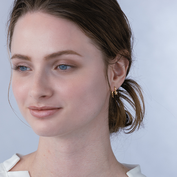 STAR of STARS PIERCED EARRINGS(1ZP0938)K18 ピアス｜スター
