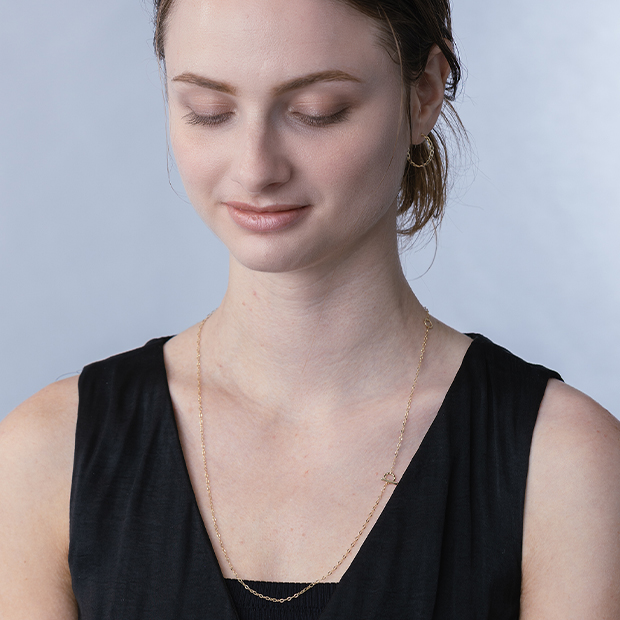 SPARKLE TEXTURE 2WAY NECKLACE(2JN1137)K10 ネックレス｜スター