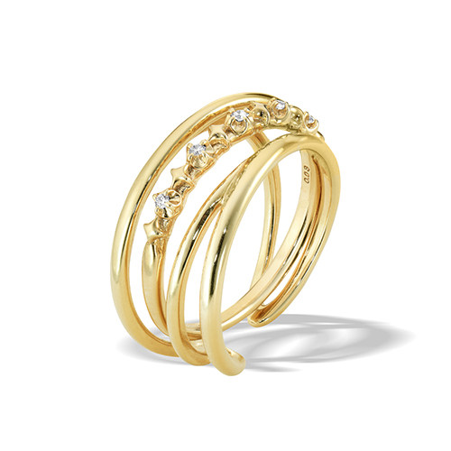 スタージュエリー 10K 2way 2JP0811 DIAMOND DOUBLE MOON PIERCED EARRINGS(2JP0845)K10 ピアス