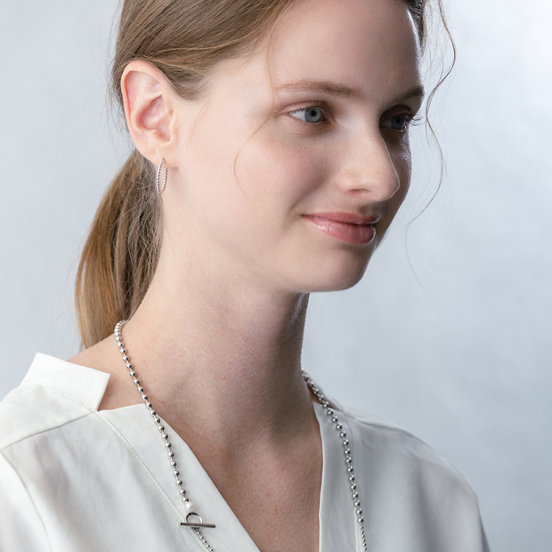 スタージュエリー ボールフープ ピアス 片耳用② BALL HOOP PIERCED EARRING(3.1cm/片耳用)(2JP0987)K10 ピアス