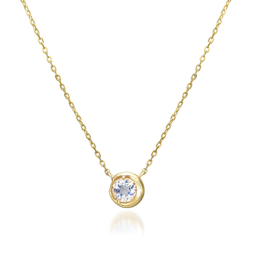 MOON SETTING NECKLACE (BLUE MOONSTONE)(2JN1011)K10 ネックレス