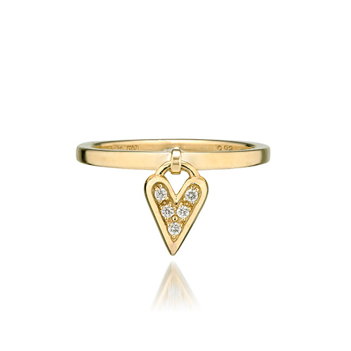 【美品】スタージュエリー クロッシングスターピンキーリングK10イエローゴールド CROSSING STAR & MOON PINKIE RING(2JR0412)K10 ピンキーリング