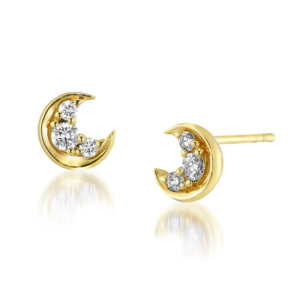 ピアスDIAMOND MOON PIERCED EARRINGS(2ZP1574)｜スタージュエリー公式