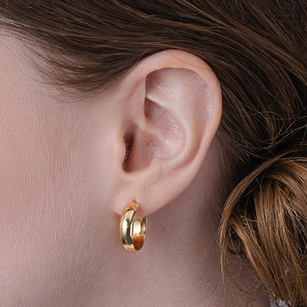 HOOP PIERCED EARRINGS(1.8cm)(2GP0948)K18 ピアス｜スター