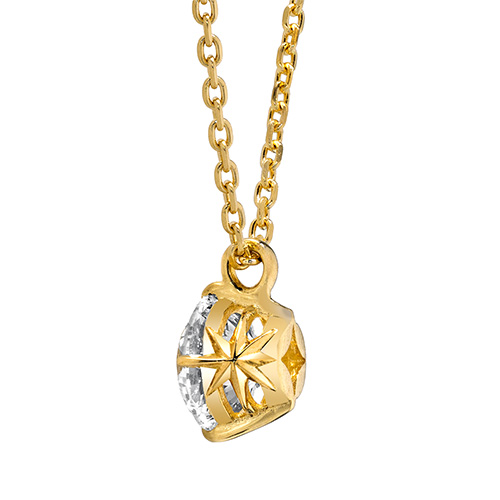 CROSSINGSTAR SETTING NECKLACE(1ZN1192)K18 ネックレス｜スター