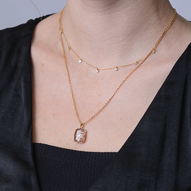 スタージュエリー　ダイヤモンドステーションネックレス DIAMOND STATION NECKLACE(1ZN1111)K18 ネックレス｜スター