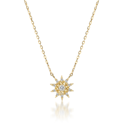 DIAMOND SUNBURST NECKLACE(2ZN2403)K18 ネックレス｜スター