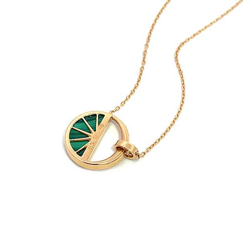 ⭐k18wg⭐ネックレス⭐ WAXING MOON MALACHITE NECKLACE(1ZN1148)K18 ネックレス