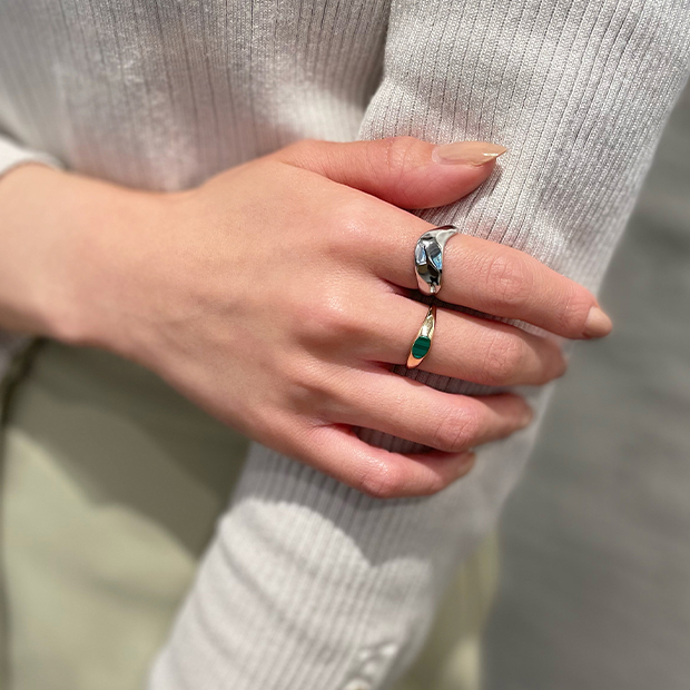 リング(通常サイズ)MALACHITE RING(2JR7229)STAR JEWELRY GIRL (スター