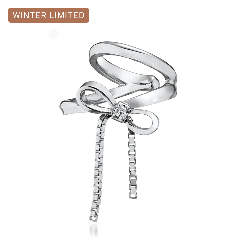 SV925 イヤーカフ【Winter限定】INFINITY BOW
