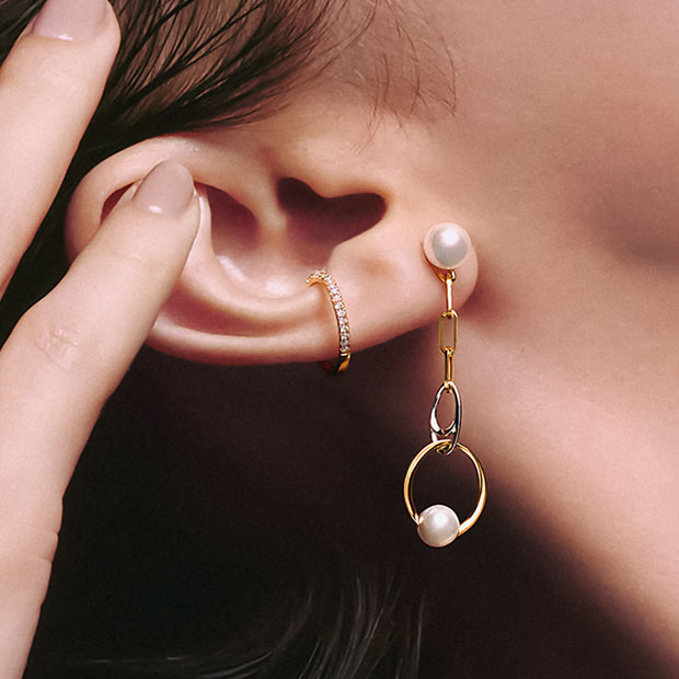 ピアスPEARL LINKS PIERCED EARRINGS(2ZP1594)｜スタージュエリー公式