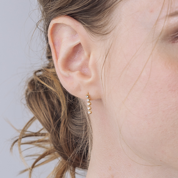 DIAMOND LINK PIERCED EARRINGS(1ZP0921)K18 ピアス|スター DIAMOND LINK PIERCED EARRINGS(1ZP0921)K18 ピアス|スター