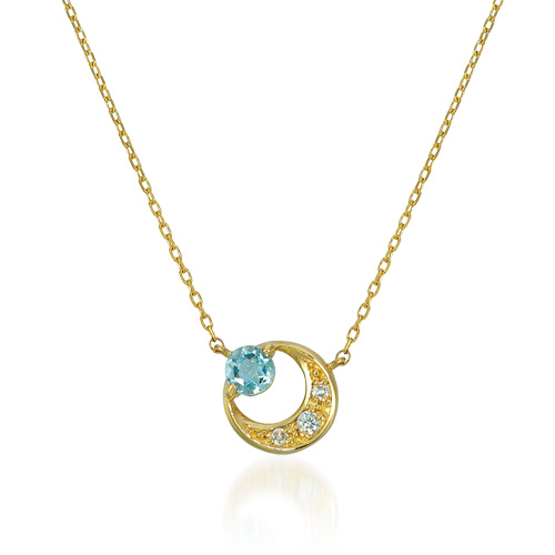 ネックレスAQUAMARINE MOON NECKLACE(2ZN2310)|スタージュエリー公式 ネックレスAQUAMARINE MOON NECKLACE(2ZN2310)|スタージュエリー公式