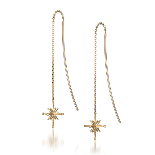 ピアスCROSSING STAR LONG PIERCED EARRINGS(2JP0457)｜スター 