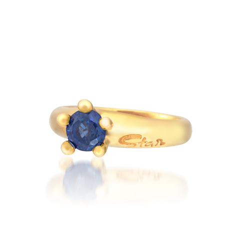 BABY RING BLUE SAPPHIRE(9月)(2ZC0751)K18 ベビー｜スター