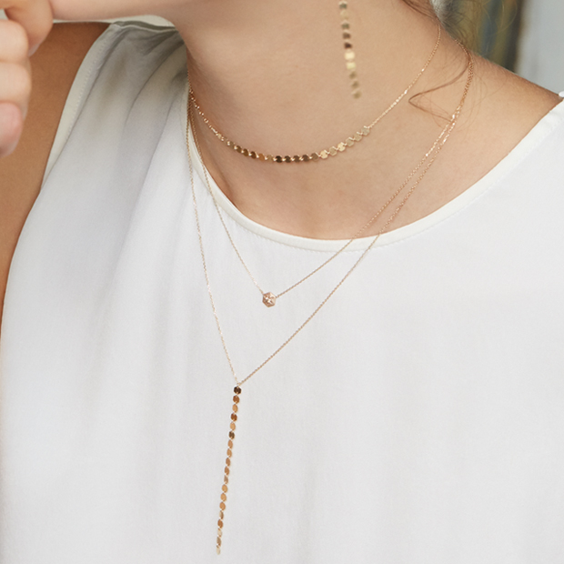 HONEYCOMB PLATE NECKLACE(2JN7300)STAR JEWELRY GIRL (スタージュエリ