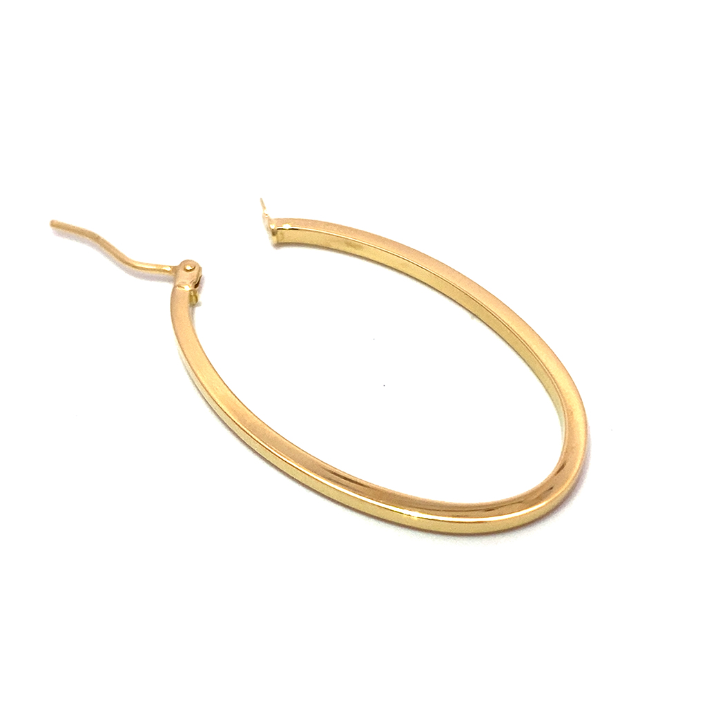 OVAL HOOP PIERCED EARRING(L/片耳用)(2GP0945)K18 ピアス｜スター