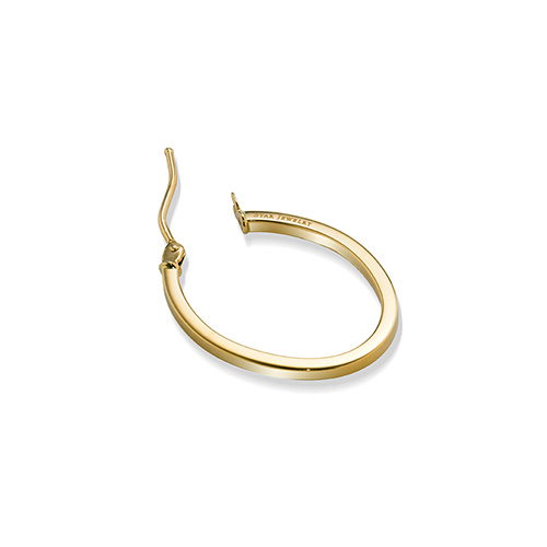 OVAL HOOP PIERCED EARRING(M/片耳用)(2GP0944)K18 ピアス