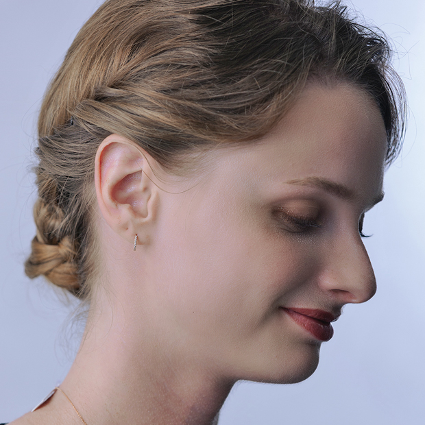 CLICK HOOP PIERCED EARRING(S)(片耳用)(2ZP1562)K18 ピアス