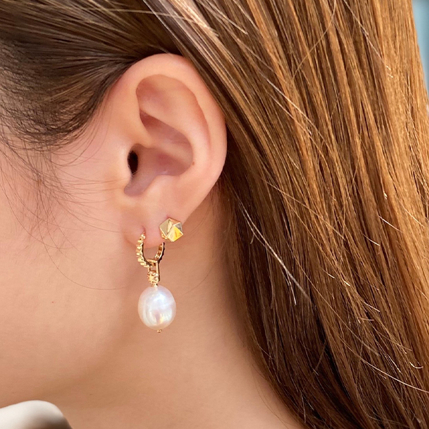 Texture Mini Hoop Pierced Earrings 2jp74 Star Jewelry Girl スタージュエリ ガール 公式オンラインストア