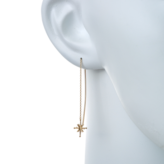 ピアスCROSSING STAR LONG PIERCED EARRINGS(2JP0457)｜スター