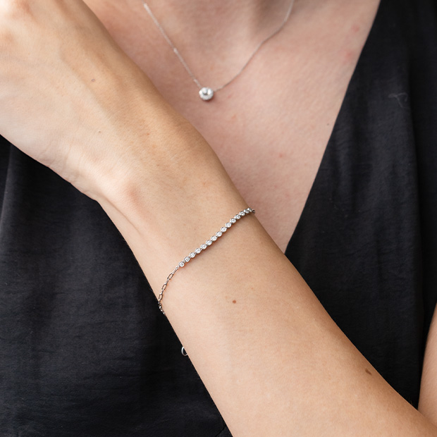 DIAMOND LINK BRACELET(1XU0520)Pt950 ブレスレット｜スター