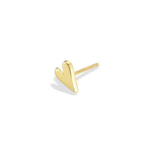 STAR JEWELRY Timeless LOVE ハート ピアス K10PG K10PG チェーンハートピアス≪4月 誕生石≫(FREE K10 PG
