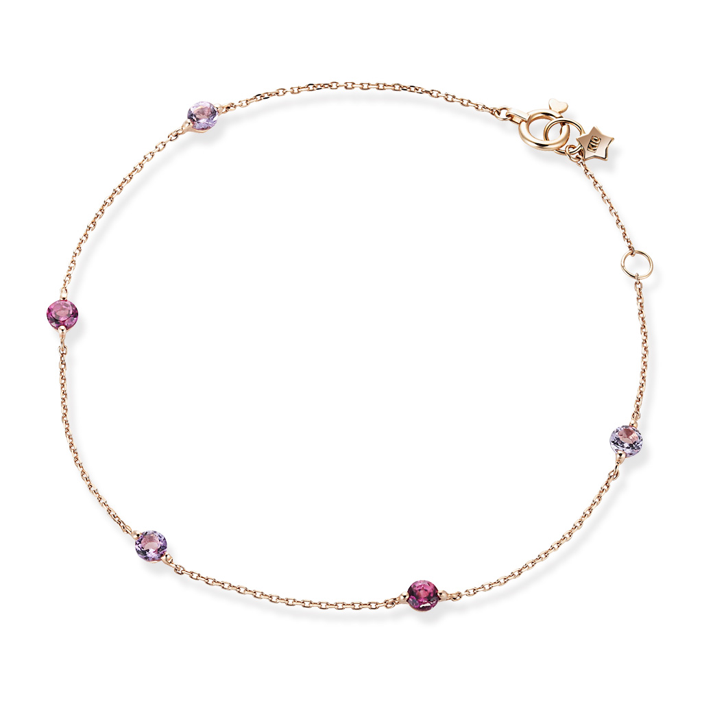 ブレスレットRHODORITE GARNET & PINK AMETHYST BRACELET(2JU0217