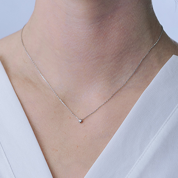 WHISPER DIAMOND NECKLACE(2SN1684)SV925 ネックレス｜スター
