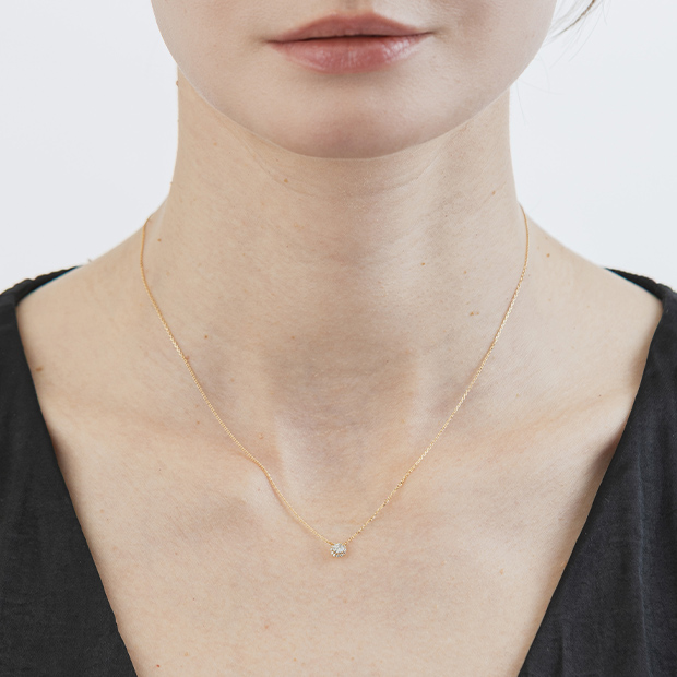 DIAMOND HALO NECKLACE(1ZN1193)K18 ネックレス｜スタージュエリー公式