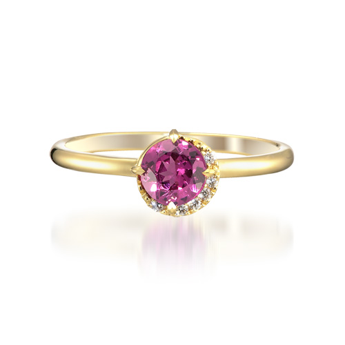 リングPOWER ON THE MOON GRAPE GARNET RING(2ZR1487)｜スター 