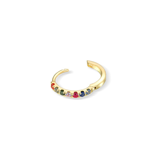 MULTI COLOR CLICK HOOP PIERCE(片耳用)(2ZP1609)K18 ピアス