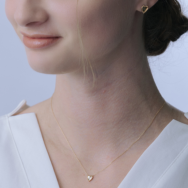 ETCHED HEART NECKLACE(2JN1167)K10 ネックレス｜スタージュエリー公式