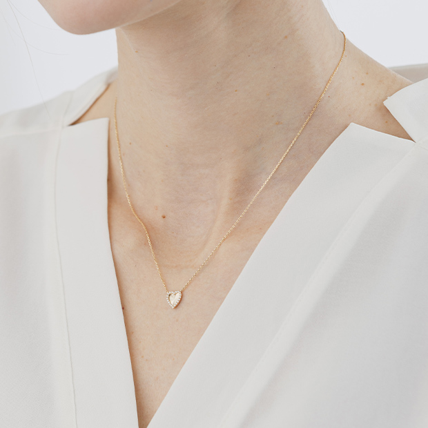 ETCHED HEART NECKLACE(2JN1173)K10 ネックレス｜スタージュエリー公式