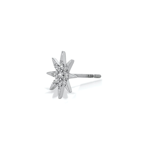 DIAMOND SUN PIERCED EARRING(片耳用/PT)(2XP0356)Pt950 ピアス