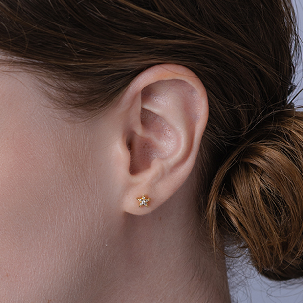 STAR OF STARS PIERCED EARRINGS(2ZP1480)K18 ピアス｜スター