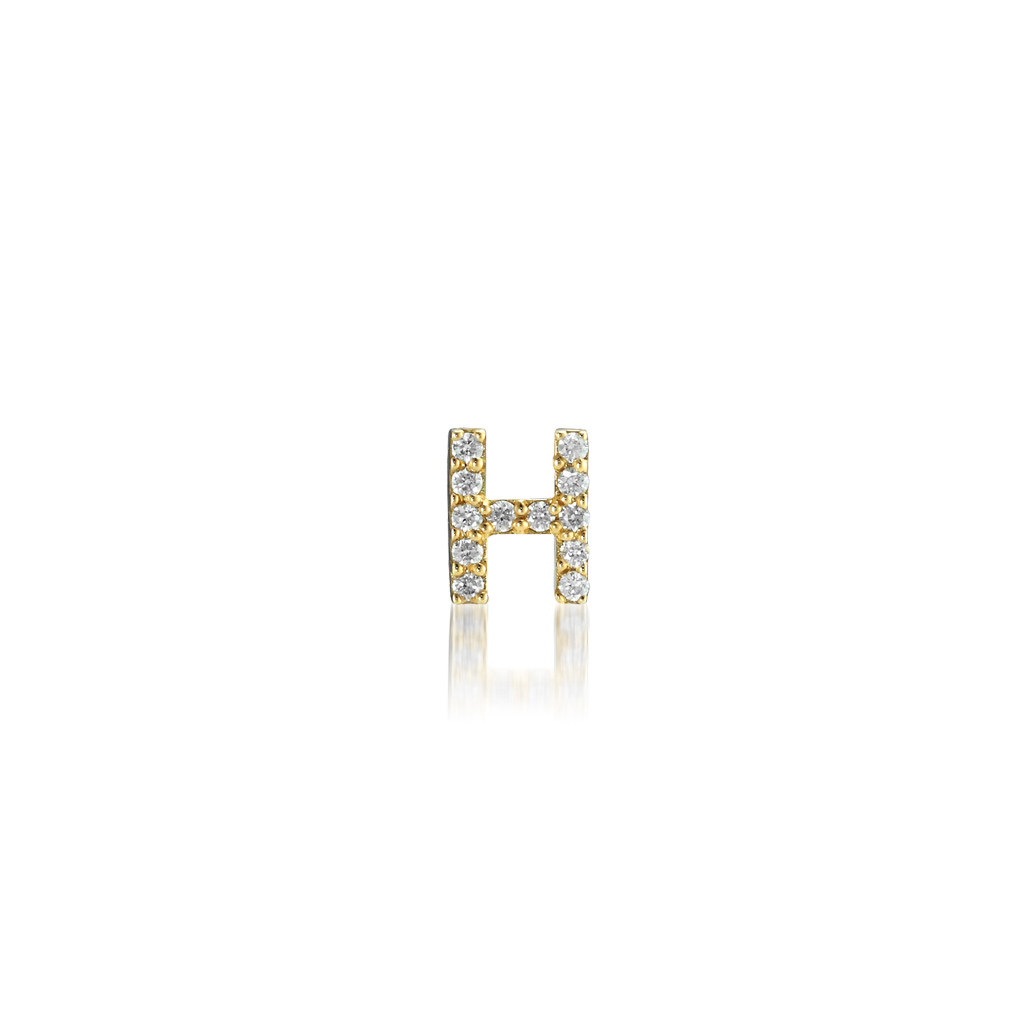 ピアスDIAMOND INITIAL PIERCED EARRING (H)(2ZP1601)｜スター ...