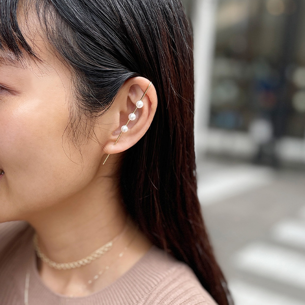 ジャパン 売上 スタージュエリー HEART LINE PIERCED EARRINGS(S