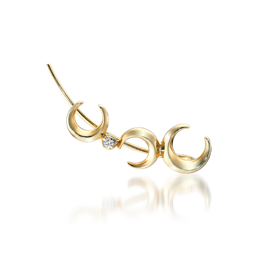 ピアスMOON EAR CLIMBER PIERCED EARRING(2JP0873)｜スタージュエリー