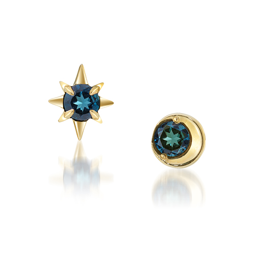 MOON&SUN PIERCED EARRINGS