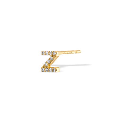 DIAMOND INITIAL PIERCE (Z)(片耳用)(2ZP1652)K18 ピアス｜スター