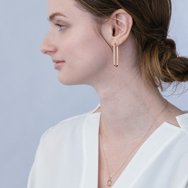 スタージュエリー フープピアス k10 HOOP PIERCED EARRING(L/片耳用)(2JP1075)K10 ピアス｜スター