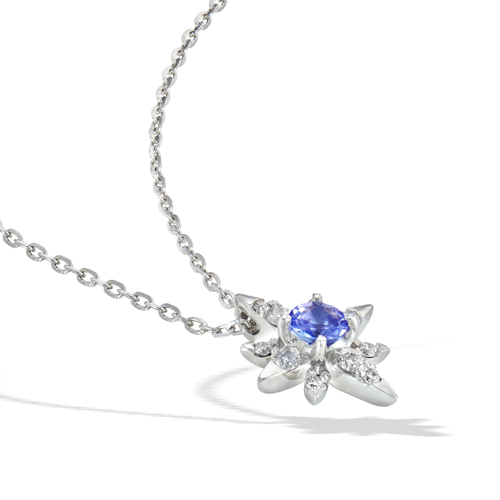 ネックレスTANZANITE CROSSING STAR NECKLACE(2XN0447)｜スター