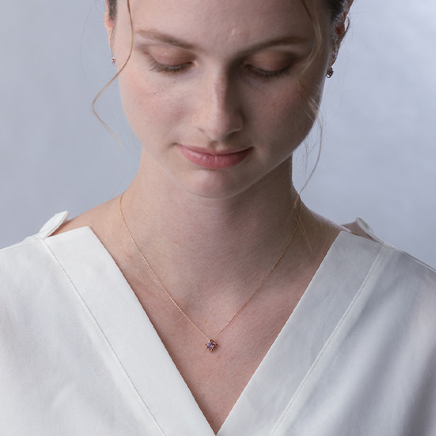 STAR JEWELRY K10 ネックレス FOUR RAYED FLOWER FOUR RAYED FLOWER NECKLACE(2JN1111)K10 ネックレス｜スター