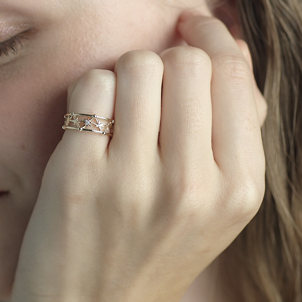 CONSTELLATION PINKIE RING(2JR0528)K10 ピンキーリング｜スター